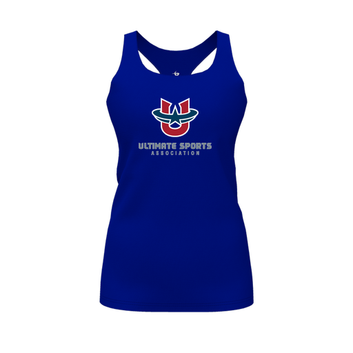 [FT0TRBRY-FYS-LOGO1] Decker Racerback Tank Top (Female Youth S, Royal, Logo 1)