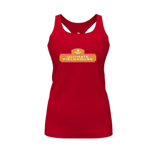 [FT0TRBRD-FYS-LOGO2] Decker Racerback Tank Top (Female Youth S, Red, Logo 2)