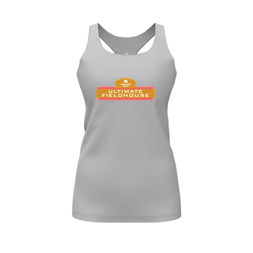 [FT0TRBGY-FYS-LOGO2] Decker Racerback Tank Top (Female Youth S, Gray, Logo 2)