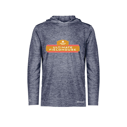 [FOLHCGNV-AS-LOGO2] Decker Men's Charge Hoodie (Adult S, Navy, Logo 2)