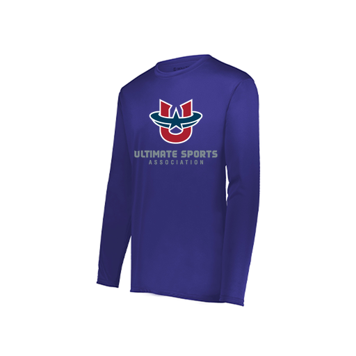[222822.747.XS-LOGO1] Men's LS Smooth Sport Shirt (Adult XS, Purple, Logo 1)