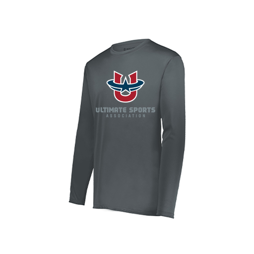 [222822.059.XS-LOGO1] Men's LS Smooth Sport Shirt (Adult XS, Gray, Logo 1)