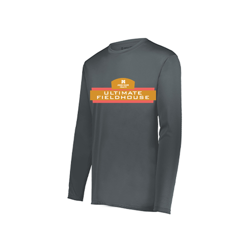 [222822.059.XS-LOGO2] Men's LS Smooth Sport Shirt (Adult XS, Gray, Logo 2)