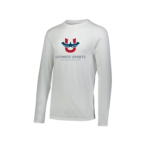 [FTLCUBWH-AXS-LOGO1] Decker Men's Tri-Blend T-Shirt - Long Sleeve (Adult XS, White, Logo 1)
