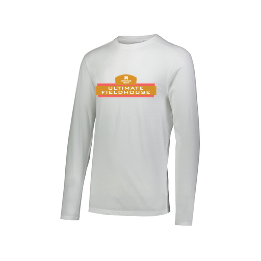 [FTLCUBWH-AXS-LOGO2] Decker Men's Tri-Blend T-Shirt - Long Sleeve (Adult XS, White, Logo 2)