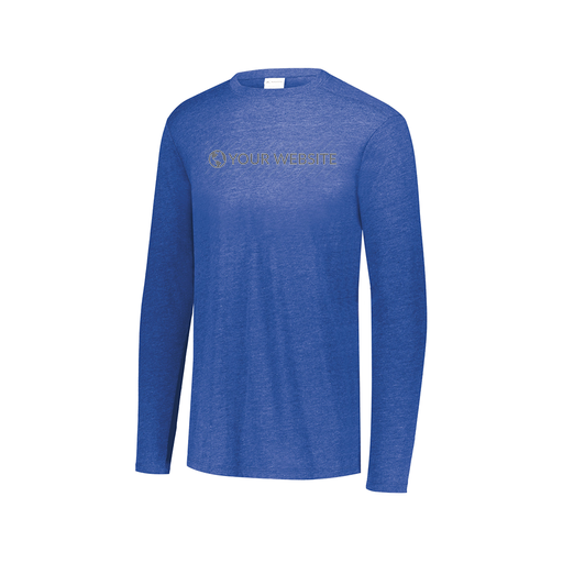 [3075.U55.XS-LOGO3] Decker Men's Tri-Blend T-Shirt - Long Sleeve (Adult XS, Royal, Logo 3)